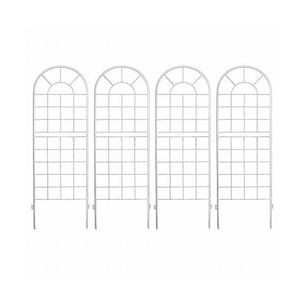 住まいスタイル クラシックフェンス ロータイプ 4枚組 ホワイト YB015L-4P-WHT メーカー直送