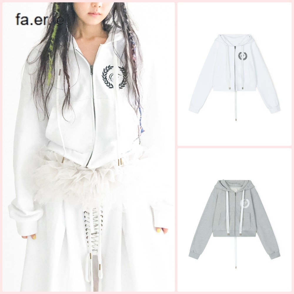 【fa.er.ie】eyelet corset hood zip-up