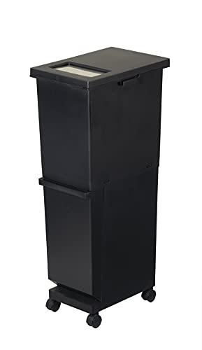 新輝合成(Shinki Gosei) トンボ ユニード ゴミ箱 2段 分別 蓋を開けずにごみを捨てられる スリム キャスター付 55リットル ブ 4,888円