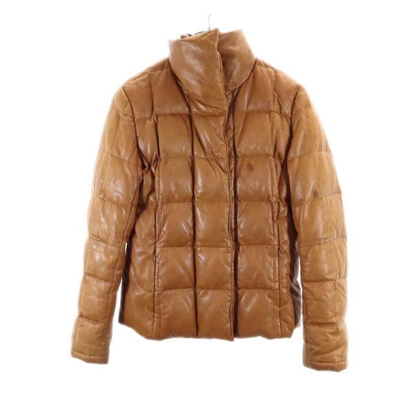 羊革 ラムレザー ダウンジャケット 8F ブラウン レディース