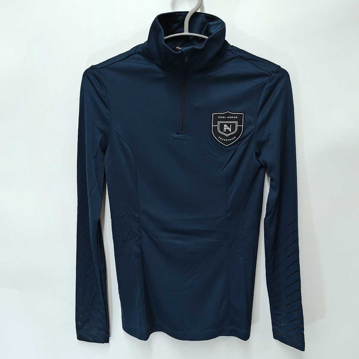 【中古・未使用品】ノエルアスマール SELINA セリーナ ハーフジップ 長袖シャツ ポロシャツ ロングスリーブ NOEL ASMAR XS ネイビー AE1944 レディース 乗馬 馬術