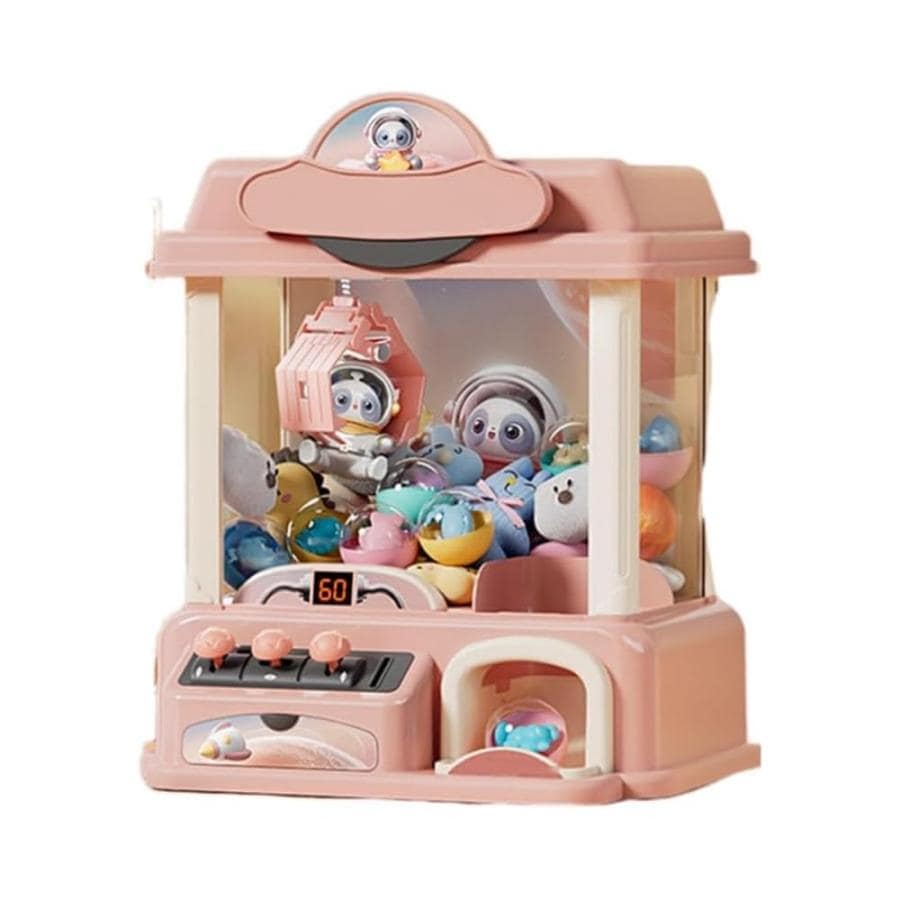 クレーンゲーム 家庭用 クレーンゲーム USBケーブル付き クレーン ゲーム ufo キャッチャー 子供クレーンゲーム 男の子の女の子通用 誕生日のプレゼント (ピンク
