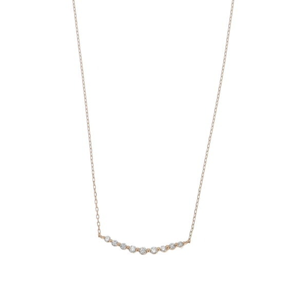 18金 ピンクゴールド ダイヤモンド ネックレス 0.1ct DN11358BPG