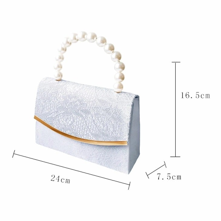 2way レース ハンドバッグ パール セレモニー 鞄 バッグ クラッチ チェーン ショルダー 取り外し パール レディース 可愛い 流行 カジュアル シンプル 大人可愛い 秋 冬 無地 セレモニー