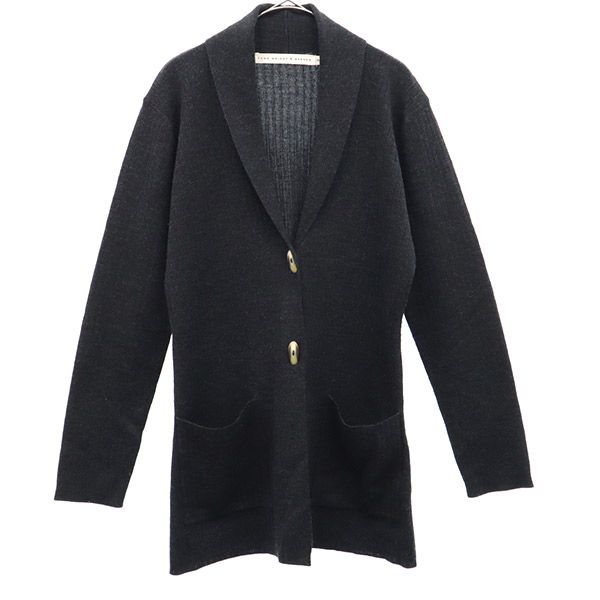 フェンライトマンソン ウールブレンド 編柄 長袖 ニットカーディガン S ブラック FENN WRIGHT&MANSON レディース