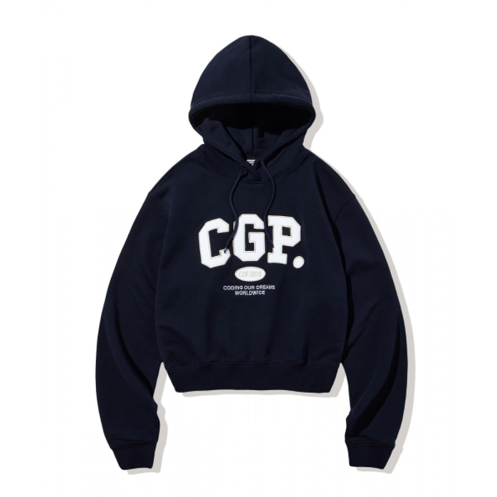 CODEGRY (レディース) CGP アーチロゴクロップパーカー_ネイビー