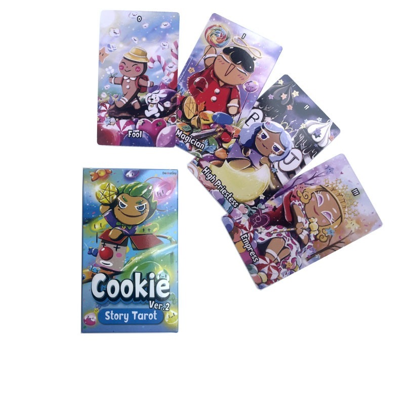 【1点ご購入 で10点プレゼントいたします】12 X 7 Cookie Story Tarotビスケットストーリータロットカード第2版カードボードゲーム