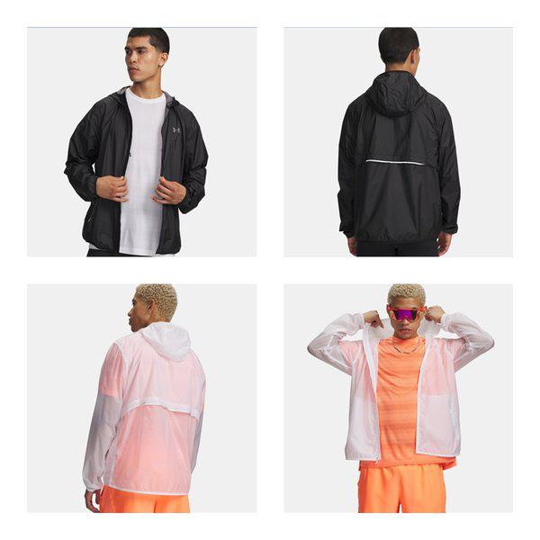 6009509 ブラック ホワイト 2カラー メンズ UA ベロシティ プロ ライトウェイト メンズ ジャケット ウィンドブレーカー 撥水防風