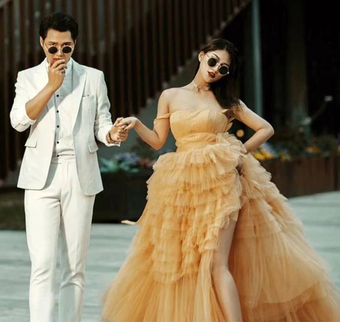 人気新品前撮りドレス 後撮り 多重チュール 結婚式ドレス 高級感 可愛い パーティードレス 花嫁ドレス ロング きれいめ ウェディングドレス フォトウェディング撮影 演奏会 お姫様 オフショルダー 披