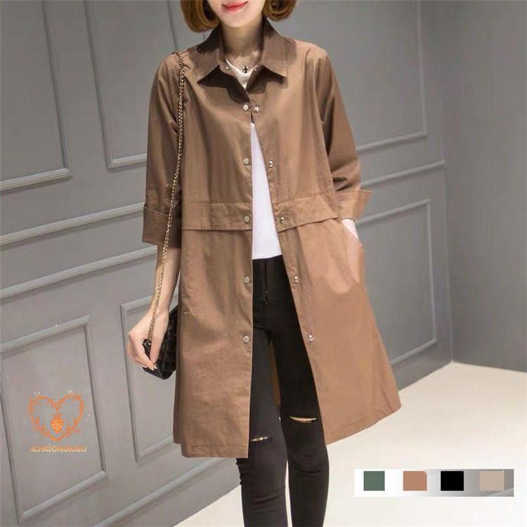 トレンチコート レディース スプリングコート 春コート ジャケット ロングコート アウター ゆったり カジュアル 春 秋 大きいサイズ 通勤 おしゃれ 5,910円