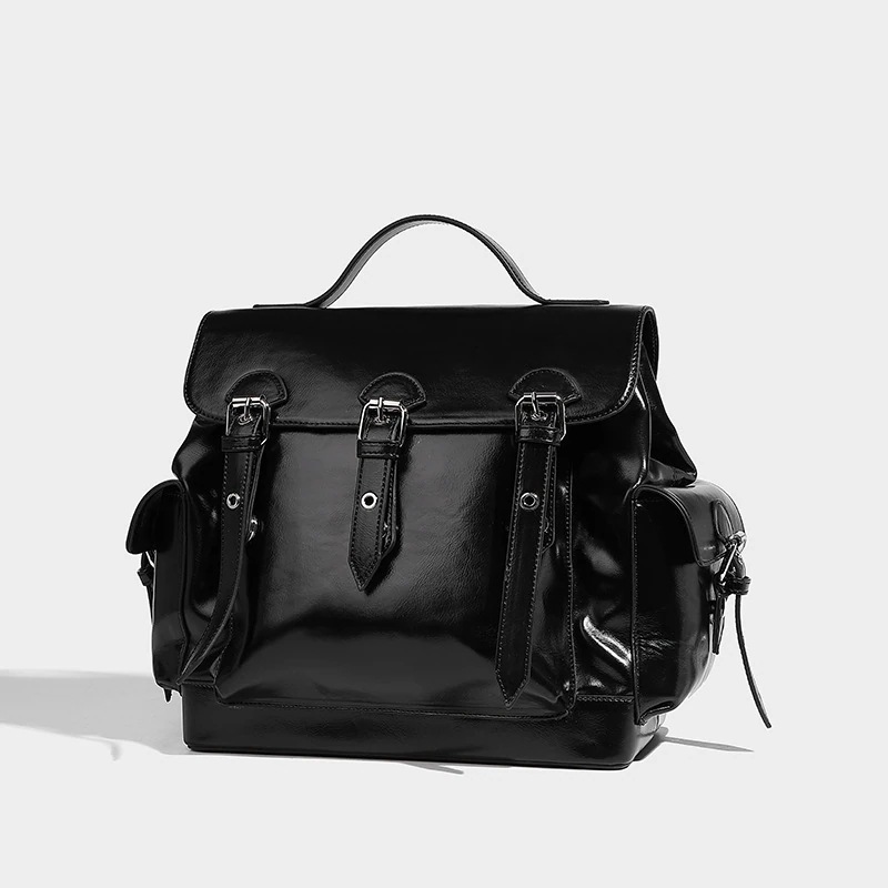 秋冬ファッションシンプル大容量マルチポケットショルダーバッグ小人数デザイン高級感通勤リュックサック 5,259円