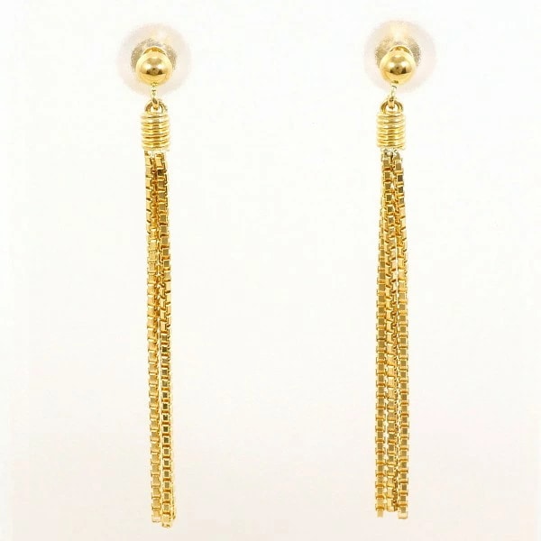 K18 18金 YG イエローゴールド ピアス 総重量約0.9g ジュエリー 中古