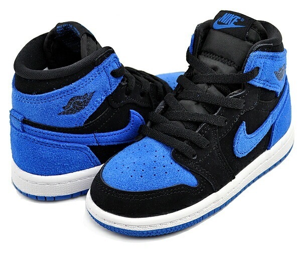ジョーダン 1 レトロ ハイ OG トドラー キッズ スニーカー AJ1 子供靴 ブラック ロイヤル ブルー スエード