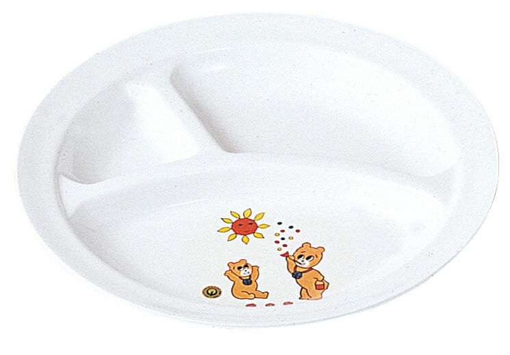 （まとめ買い）エンテック お子様食器 コロちゃん 丸ランチ皿 KF-1 [x3]