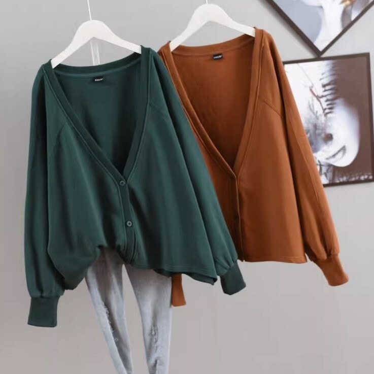 トップス カーディガン 袖あり 長袖 Vネック 襟なし リブ 前開き 伸縮性 綿 大人可愛い シンプル カジュアル 大人 上品 おしゃれ お洒落 レトロ 大人女子 こなれ感 キュート モダン 存在感