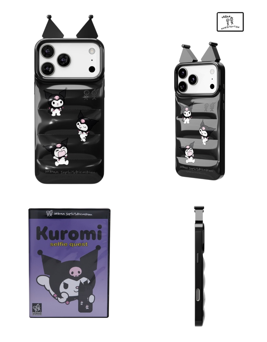 韓国限定 韓国人気 SNS流行 トレンド ファッション アクセサリー iPhone 13/14/15/16/17 The Puffer Case - Crying Kuromi