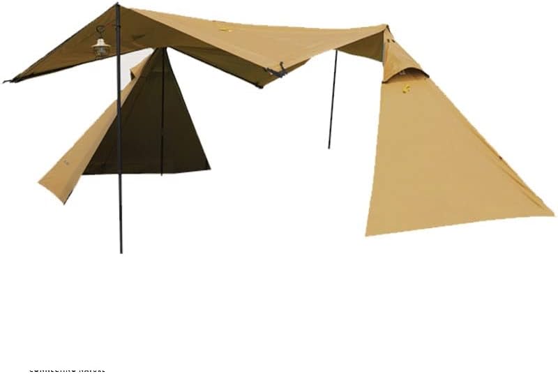 3fulgear Lanshan4plus パップテント 軍幕テント シェルターテント タープテント キャンプ　煙突穴付き 薪ストープテント 通気性 UVカット 撥水