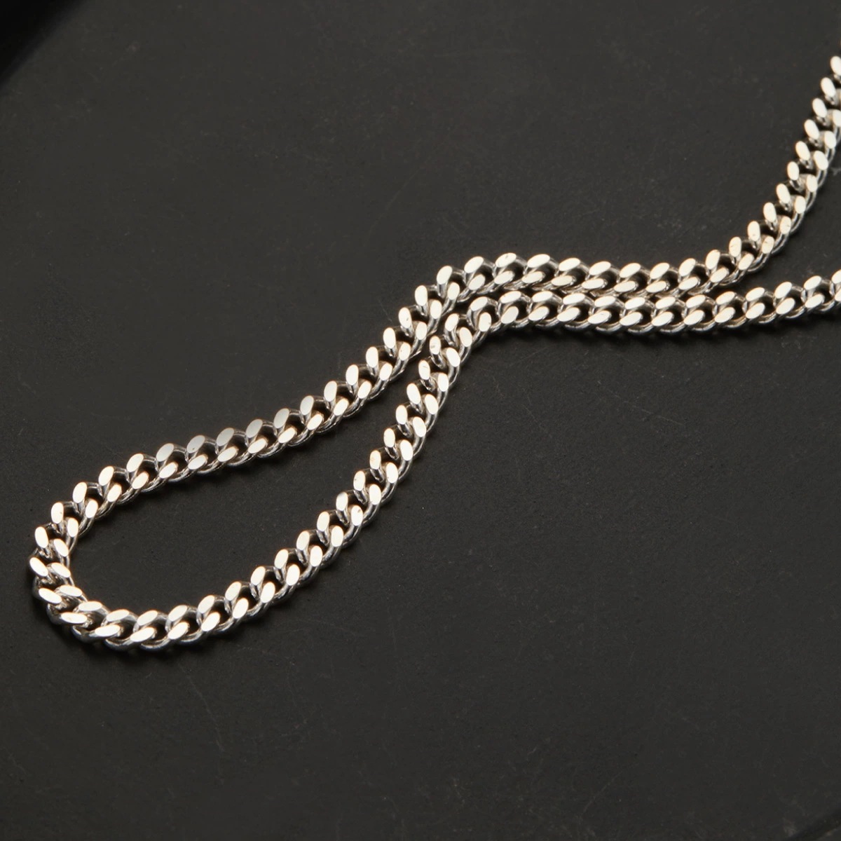 ネックレス チェーン メンズ シルバー925 喜平 キヘイ 55cm 2面カット シンプル