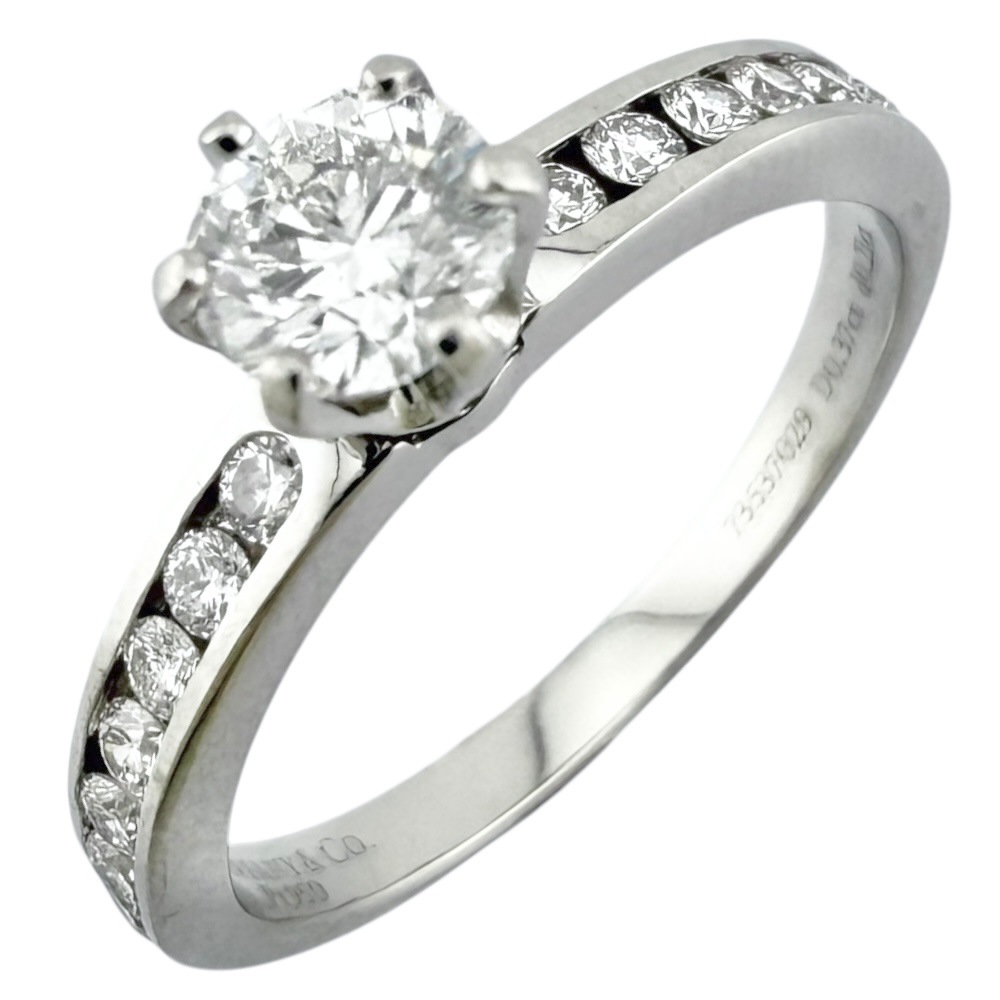 ティファニー ソリティア リング 指輪 11号 Pt950プラチナ ダイヤモンド TIFFANY&Co. 中古 美品