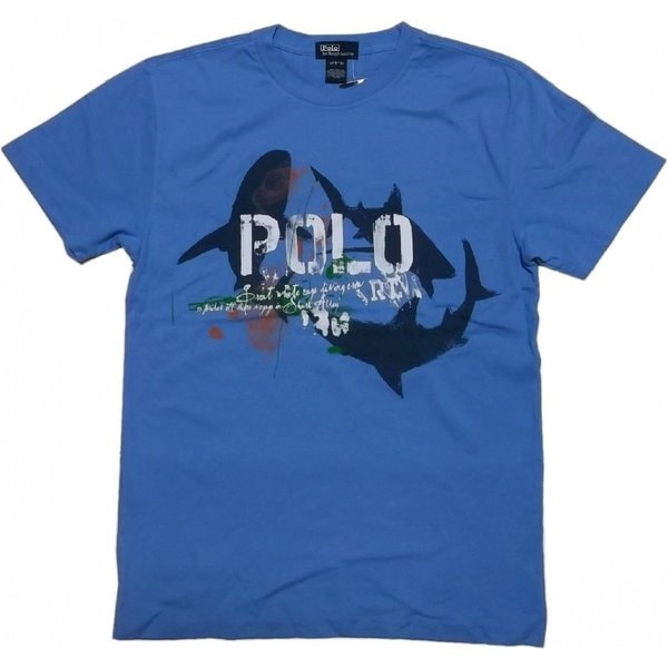 ボーイズサイズ 半袖 プリント Tシャツ ブルー boys PR2-429