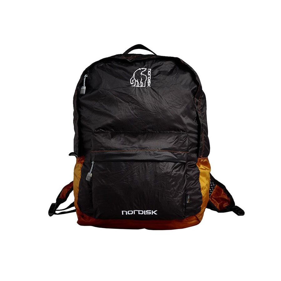 送料無料ノルディスク リべ ポケッタブルバッグ Nordisk Ribe 20 Daypack Black/Mustard Yellow 133018 リュック バックパック バッグ 鞄 小型登山バッグ