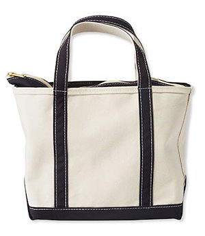 L.L.Bean(エルエルビーン) ボートアンドトートバッグ ジップトップ ミディアム キャンバス ブラック ０ＹＬ５８１０００１
