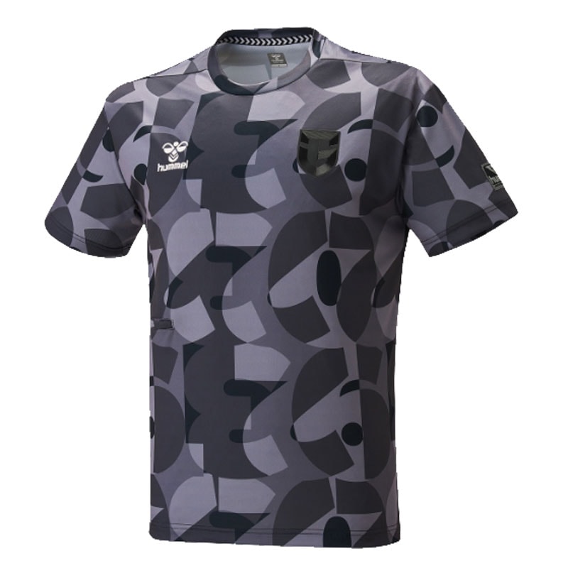 ヒュンメルガンバ大阪 グラフィックシャツ(総柄) サッカー ウェア シャツ 23SS (HAP4175GO)