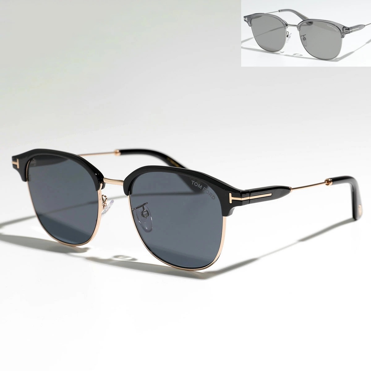 TOM FORD トムフォード サングラス TF0890-K FT0890-K メンズ ブロー型 ハーフリム ウェリントン メタルフレーム Tロゴ 眼鏡 メガネ アイウェア カラー2色 30,527円