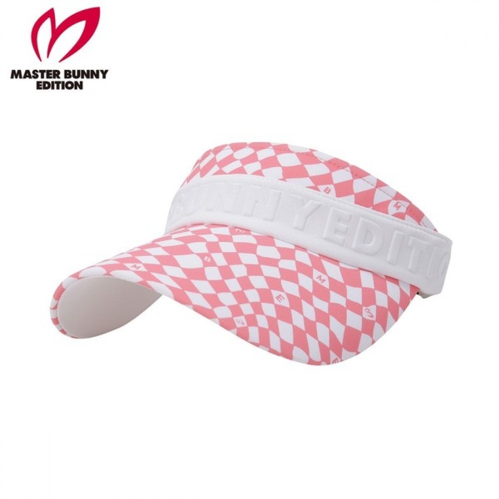 (マスターバニー) ウィメンズチェックボーダーワイドサンバイザー