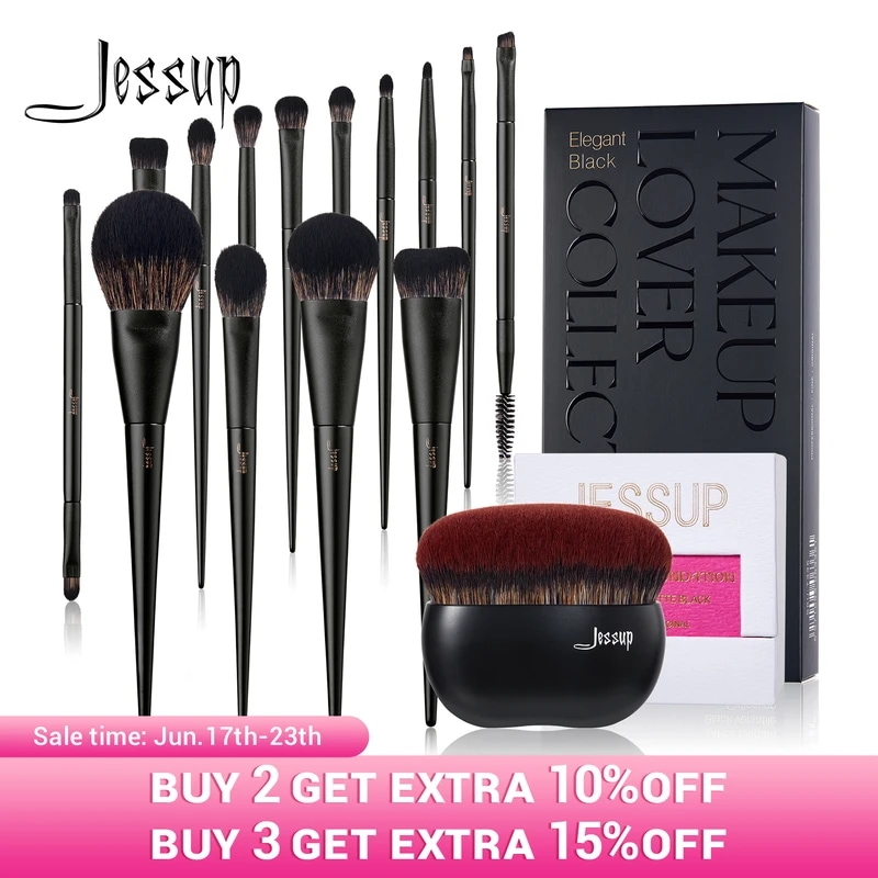 Jesup-メイクブラシセット,1014個,パウダー,コンシーラー,コンシーラー,輪郭を強調します