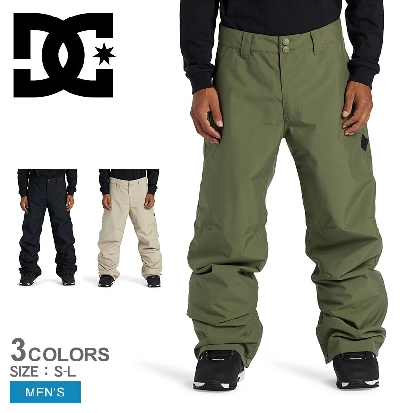 DC SNOW CHINO PANT ADYTP03043 メンズ ブランド スノボ ズボン ボトムス ウィンタースポーツ おしゃれ 防寒 パンツ 冬 ロング丈 グリーン 緑 ブラック