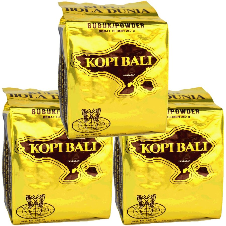 KUPUKUPU クプクプ インドネシア コーヒー バリゴールドスペシャル パウダー 250gx３個
