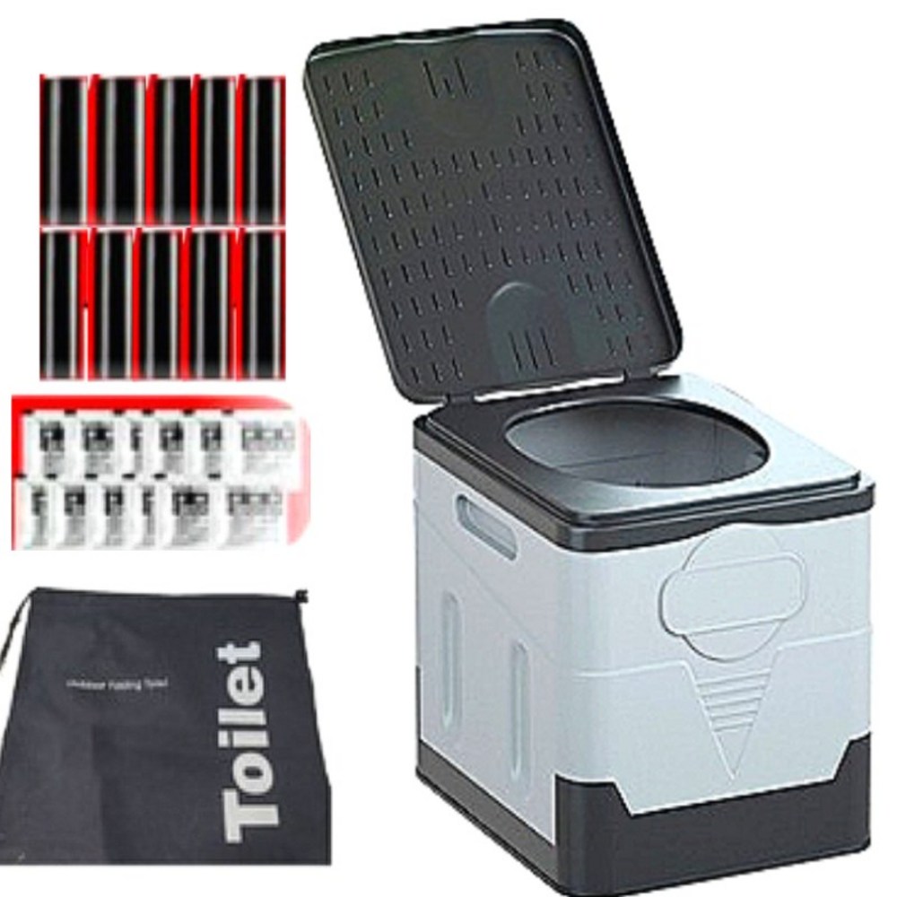 トイレ+凝固剤+エンベロープ+ポーチザバラキャンプ用ポータブルキャンプトイレノッジ車