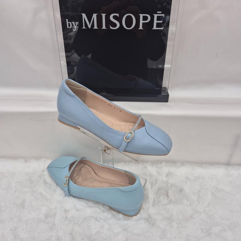 By 女性 メリージェーン フラット 112HT415SI004 BLUE 2 JJ