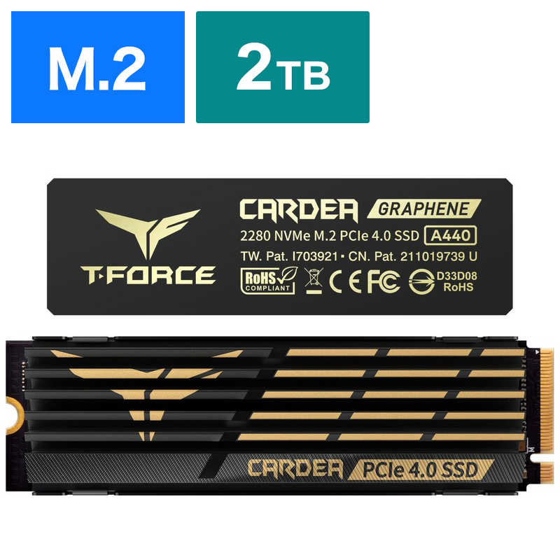 TEAM　内蔵SSD PCI-Express接続 CARDEA A440 [2TB /M.2]バルク品　TM8FPZ002T0C327 44,328円