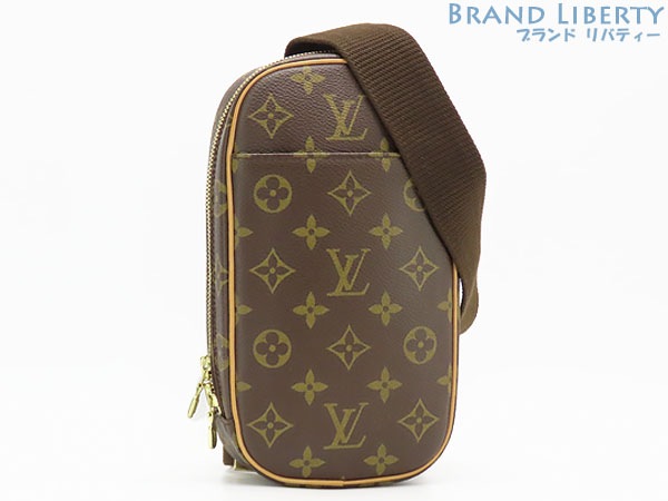 未使用ルイヴィトンモノグラムポシェットガンジュボディバッグウエストバッグウエストポーチダークブラウン