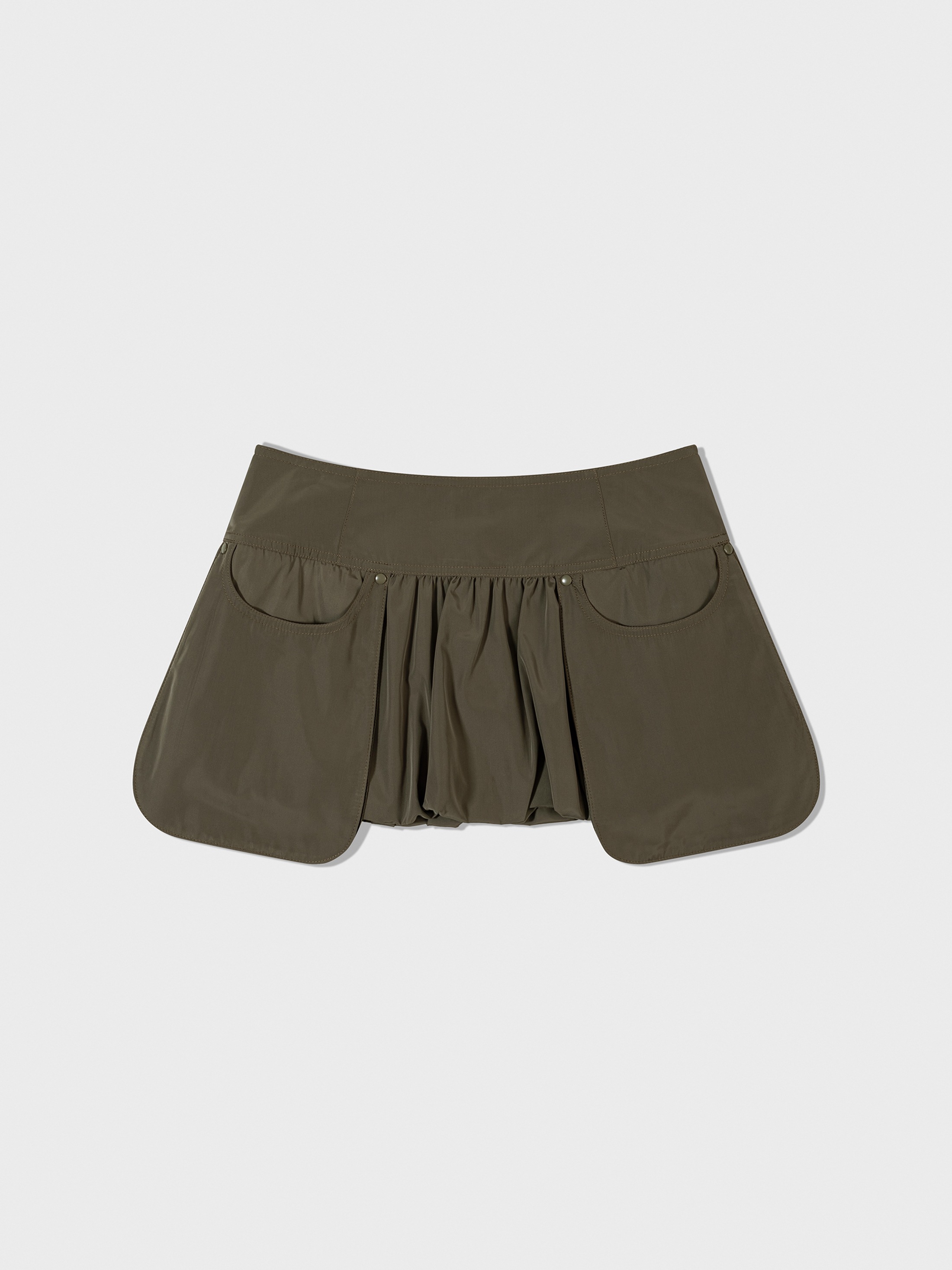 【LOW CLASSIC】 BUBBLE MINI SKIRT : KHAKI 22,875円