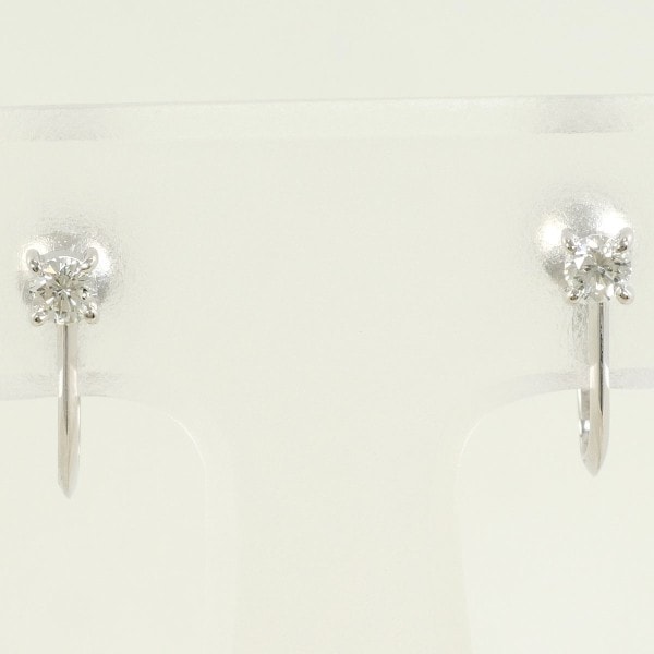 PT850 プラチナ イヤリング ダイヤ 0.17×2 総重量約1.6g ジュエリー 中古