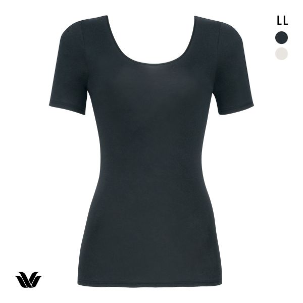 ワコール WACOALコットン オーガニックコットン100％ Uネック 3分袖インナー ニットトップ