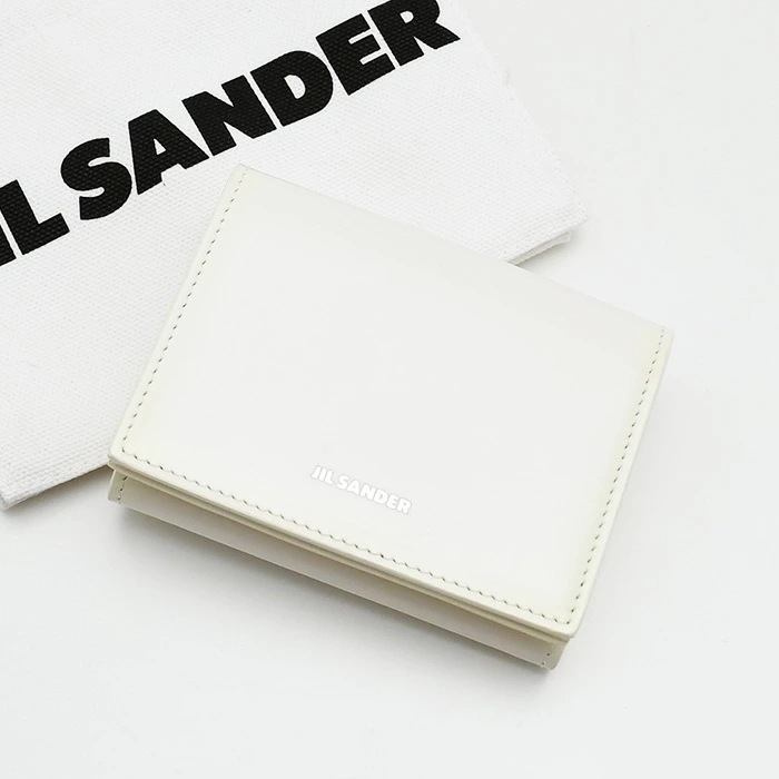 【訳あり】財布 ロゴ 3つ折り BIANCO ホワイト コンパクト財布 ミニ財布 折りたたみ財布 ギフト レザー シンプル