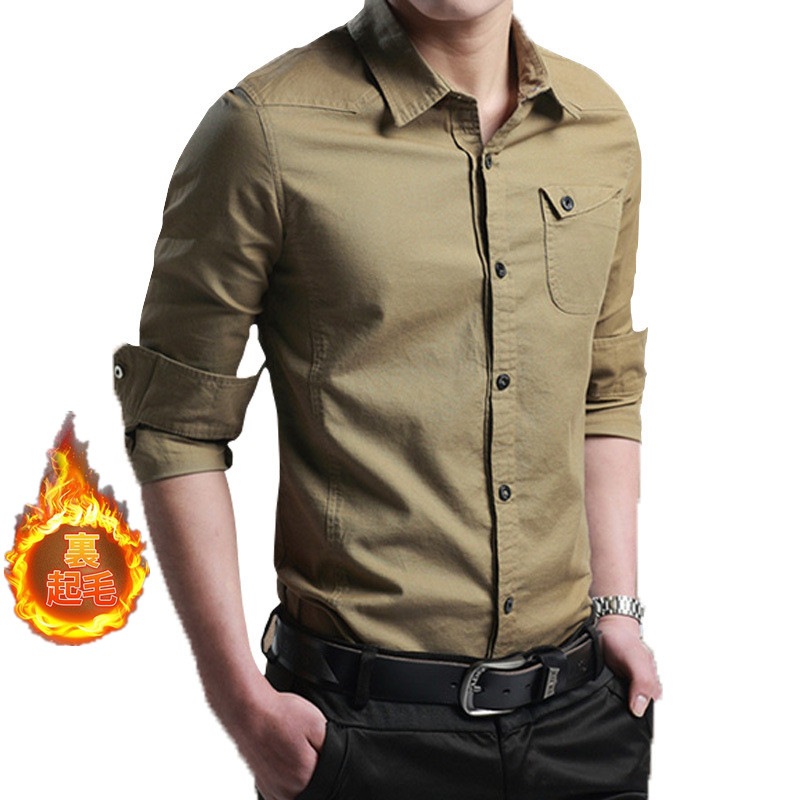 セール カジュアルシャツ メンズ シャツ 裏起毛 無地 ネルシャツ 長袖 カジュアル ゆったり 着痩せ 厚手 保温 ミリタリー カーゴ ファション