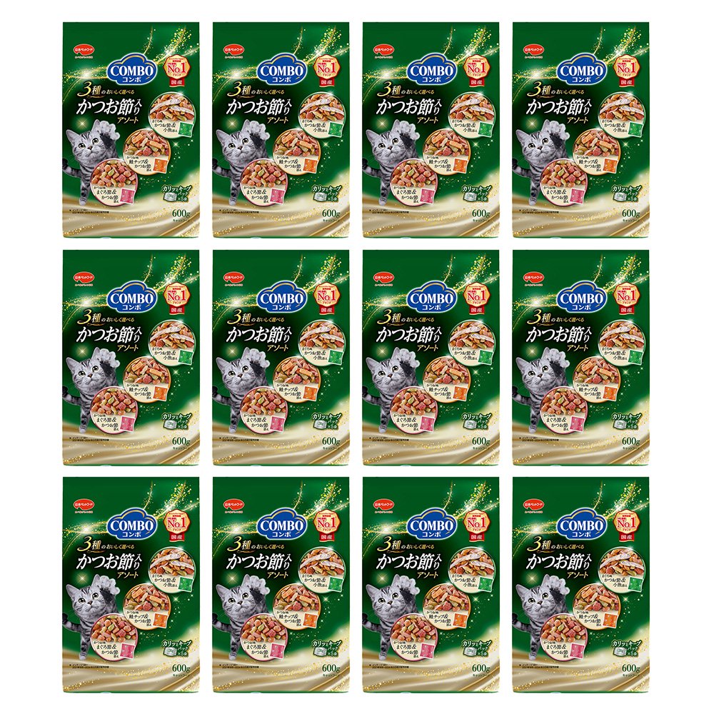 キャットフード　コンボ　キャット　かつお節入りアソート　６００ｇX１２　ＣＲＣ35―15―60―30―00