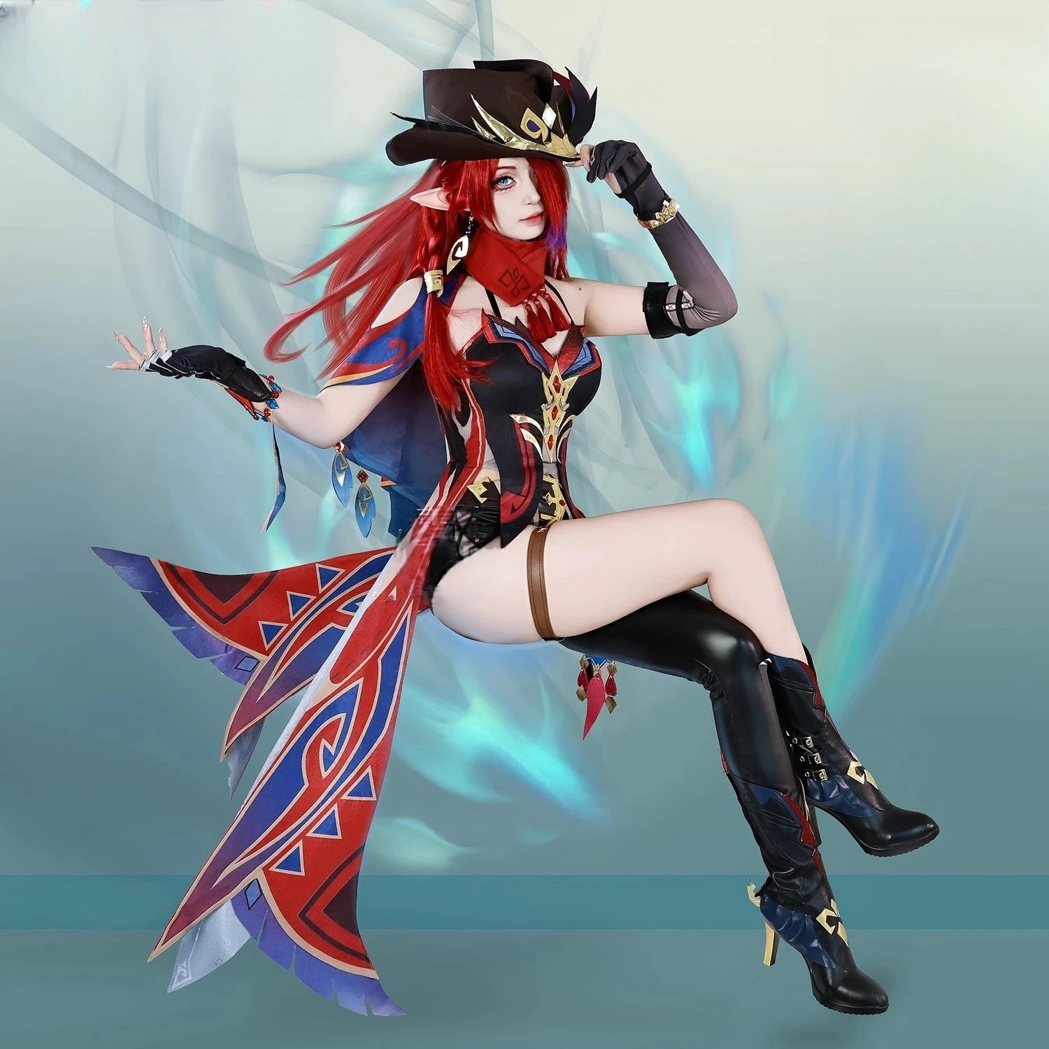 原神(げんしん)　チャスカ　コスプレ衣装　イベント　帽子付　飾り付　ウィッグ＋靴追加購入可能　仮装　実物化　アクセサリー