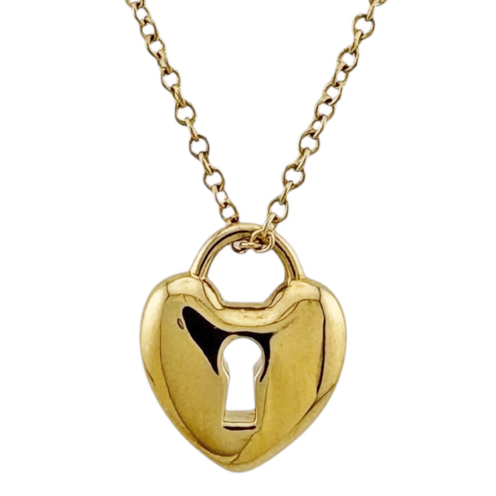 ティファニー ハートロック ネックレス 18金 K18イエローゴールド TIFFANY&Co. 中古 美品