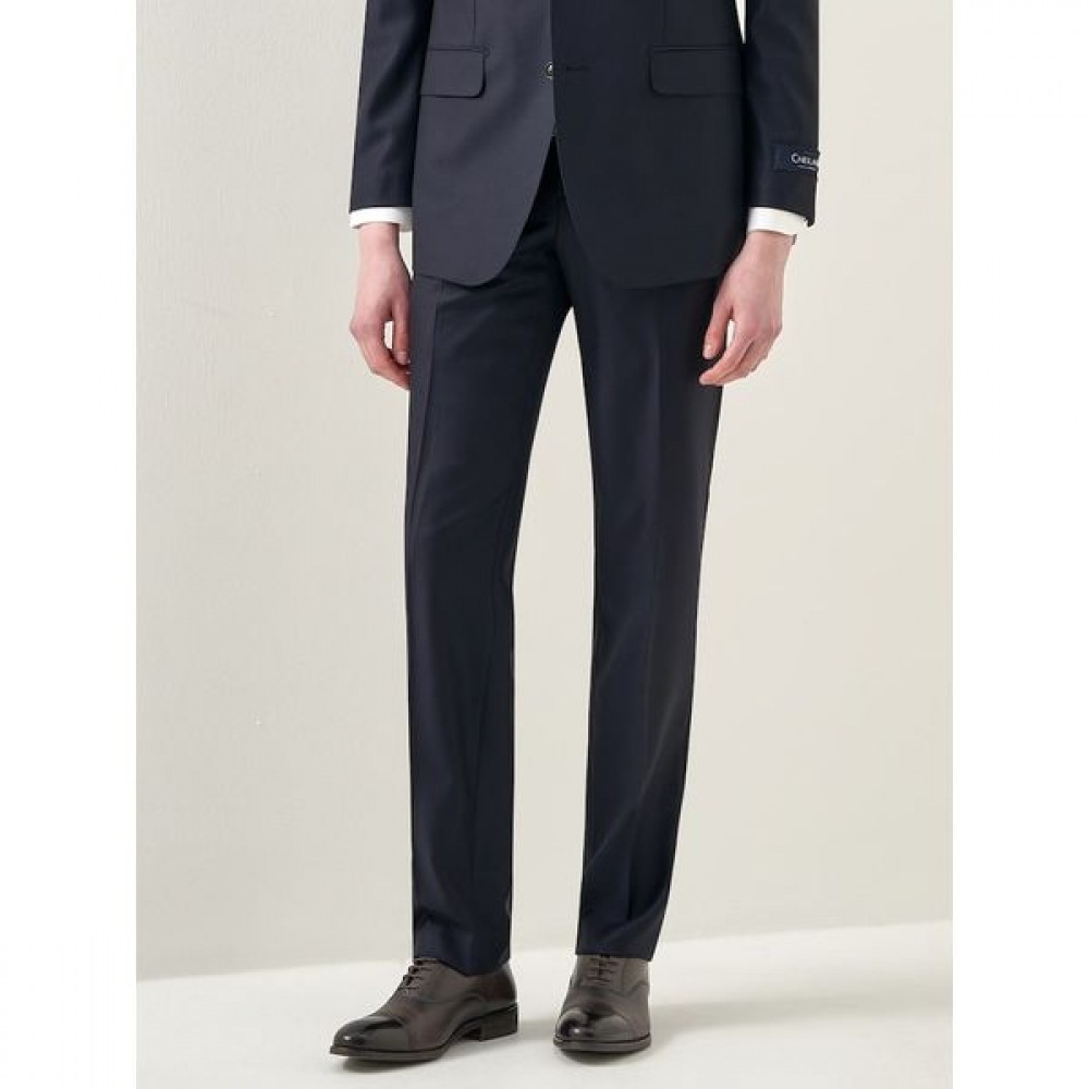 [ギャラクシー] ウールソリッドレギュラーフィットスーツパンツネイビー (GA4102PA3R)