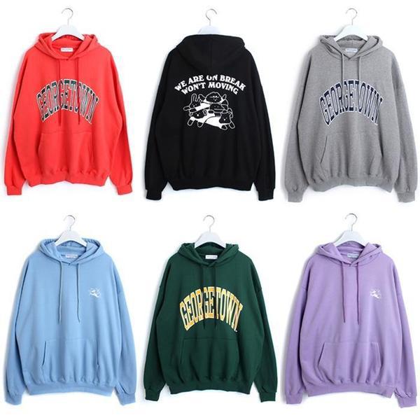 オーバーフィットパーカー オーバーフィットマンツーマン長袖Tシャツ2種