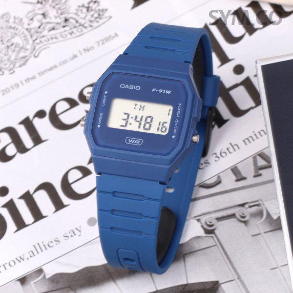 F-91WB-2A1 軽量スリム軍人軍用電子バイオ素材 メンズ ウレタン時計 c