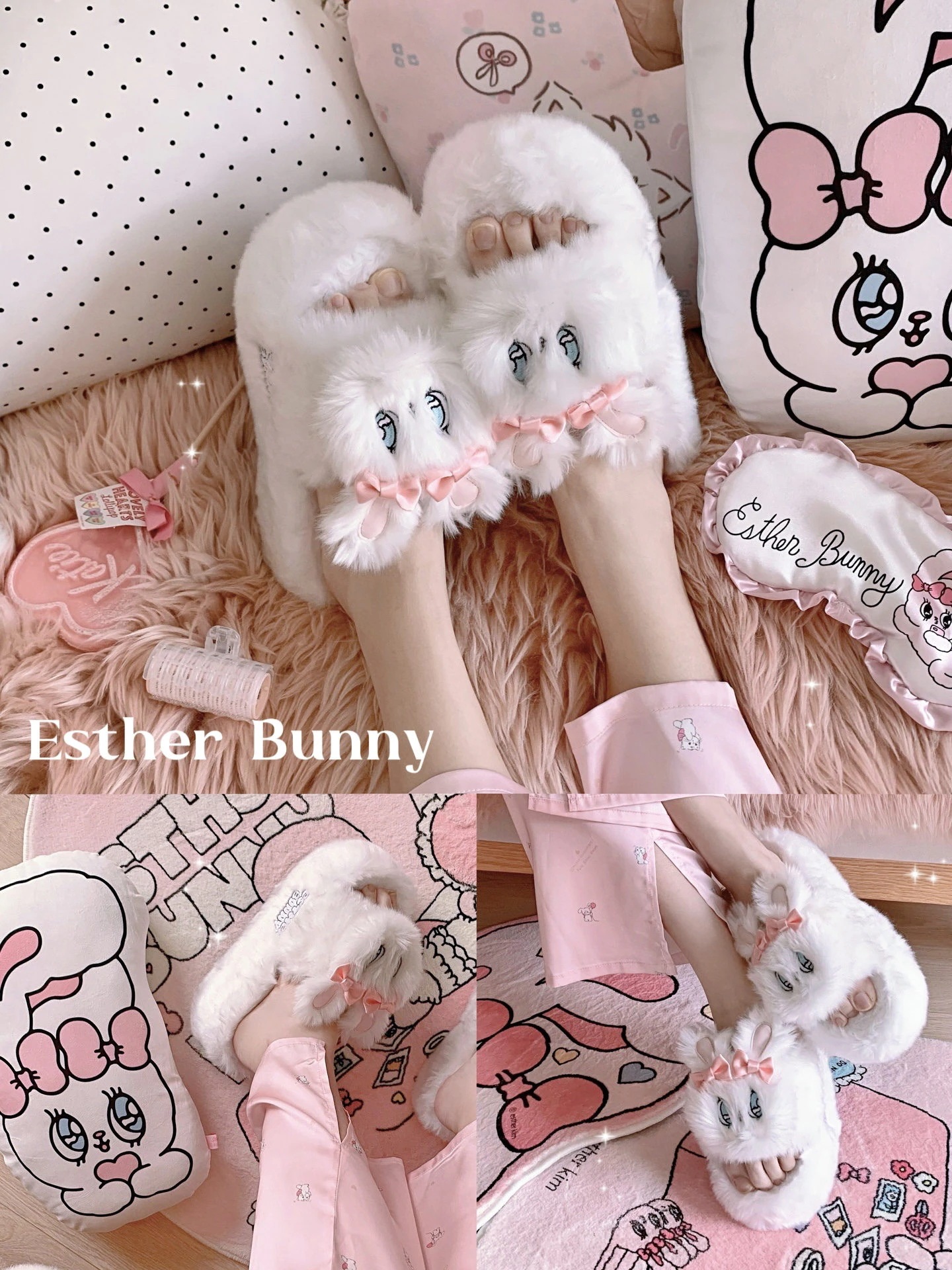 EstherBunny エスターバニー ホーム 厚底ぬいぐるみスリッパ 厚底シューズ