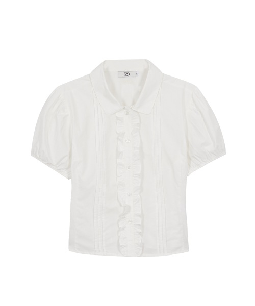 【ILLIGO】 Pintuck Frill Blouse White 正規品
