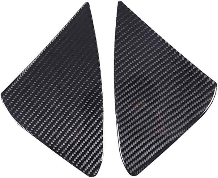 ホンダ N-BOX JF3 JF4 2017-2021に適用 三角形ステッカー 車の先端 カバー ヘッドライト下部 デカール カーボンファイバー 貼付タイプ 2点セット